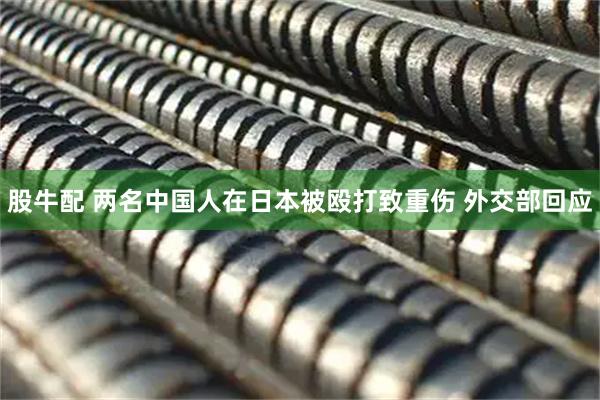 股牛配 两名中国人在日本被殴打致重伤 外交部回应